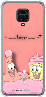 Силіконовий протиударний с посиленими кутами чехол Спанч Боб для Xiaomi Redmi Note 9S - 6282sp-2029 изображение 