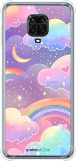 Силикон с усиленными углами чехол Облака и радуга для Xiaomi Redmi Note 9S - 6312sp-2029 изображение 