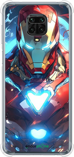 Силикон с усиленными углами чехол Железный человек для Xiaomi Redmi Note 9S - 6372sp-2029 изображение 