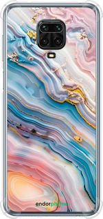 Силикон с усиленными углами чехол Мрамор красивый для Xiaomi Redmi Note 9S - 6376sp-2029 изображение 