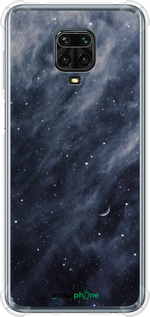 Силикон с усиленными углами чехол Голубые облака, Голубая луна для Xiaomi Redmi Note 9S - 6398sp-2029 изображение 