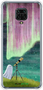 Силикон с усиленными углами чехол Привидение и звезды для Xiaomi Redmi Note 9S - 6443sp-2029 изображение 