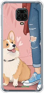 Силикон с усиленными углами чехол Корги 3 для Xiaomi Redmi Note 9S - 6707sp-2029 изображение 