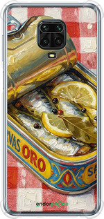 Силикон с усиленными углами чехол Vintage Sardine Tin Phone для Xiaomi Redmi Note 9S - 6772sp-2029 изображение 