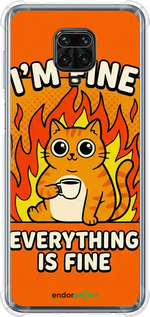 Силикон с усиленными углами чехол Funny Cat для Xiaomi Redmi Note 9S - 6786sp-2029 изображение 