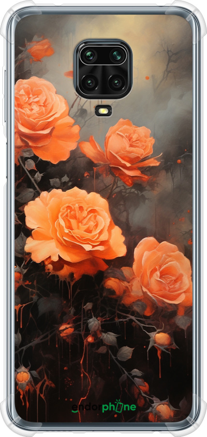 Силикон с усиленными углами чехол Оранжевые розы для Xiaomi Redmi Note 9S - 5944sp-2029 изображение 