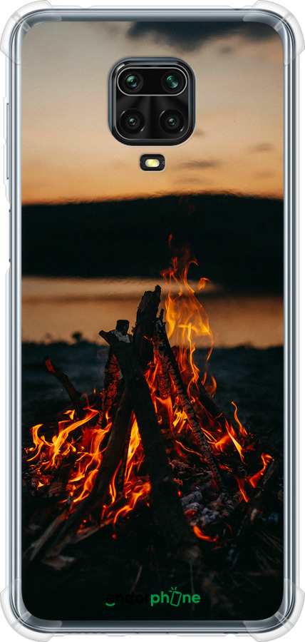 Силикон с усиленными углами чехол Огонь для Xiaomi Redmi Note 9S - 6021sp-2029 изображение 