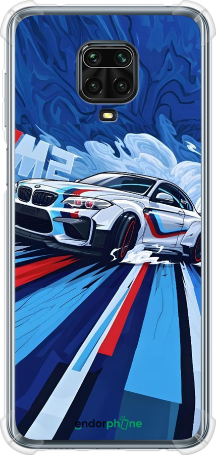 Силикон с усиленными углами чехол БМВ для Xiaomi Redmi Note 9 Pro - 6292sp-1911 изображение 