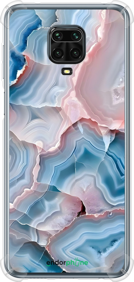 Силикон с усиленными углами чехол Мрамор для Xiaomi Redmi Note 9 Pro - 6306sp-1911 изображение 