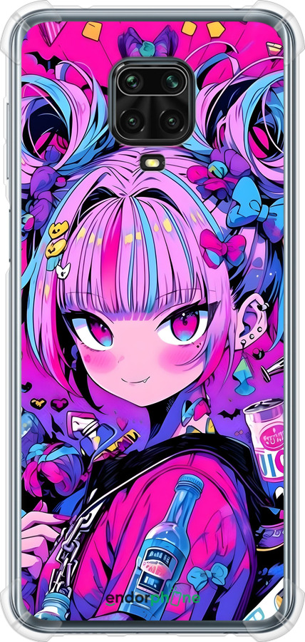 Силіконовий протиударний с посиленими кутами чехол Аніме мілаха для Xiaomi Redmi Note 9 Pro - 6314sp-1911 изображение 