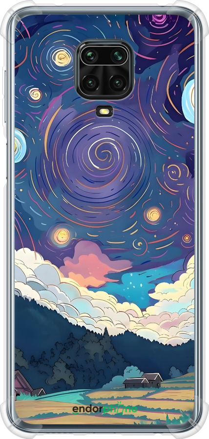 Силикон с усиленными углами чехол Креативный арт для Xiaomi Redmi Note 9S - 6322sp-2029 изображение 