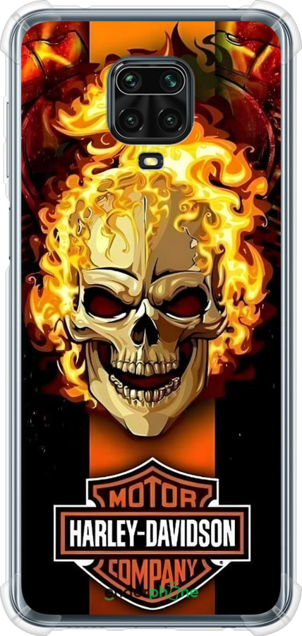 Силикон с усиленными углами чехол Харлей девидсон для Xiaomi Redmi Note 9 Pro - 6370sp-1911 изображение 