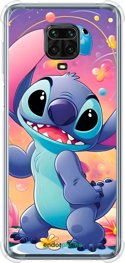 Силикон с усиленными углами чехол Стич 2 для Xiaomi Redmi Note 9S - 6371sp-2029 изображение 