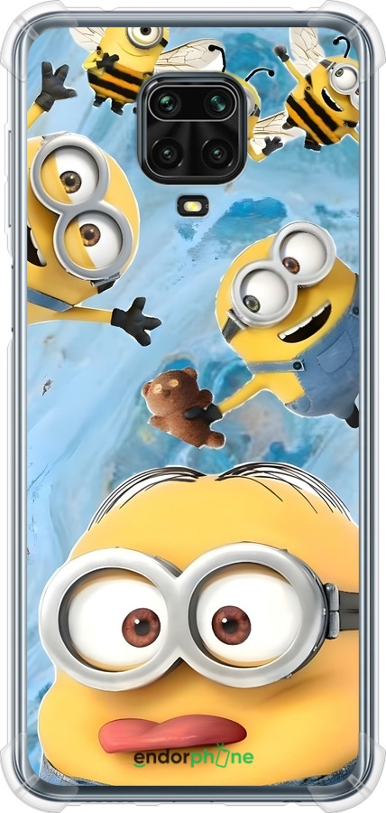 Силіконовий протиударний с посиленими кутами чехол Миньоны для Xiaomi Redmi Note 9S - 6386sp-2029 изображение 