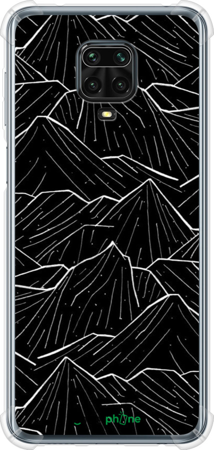 Силикон с усиленными углами чехол С изображением Темных гор для Xiaomi Redmi Note 9S - 6489sp-2029 изображение 