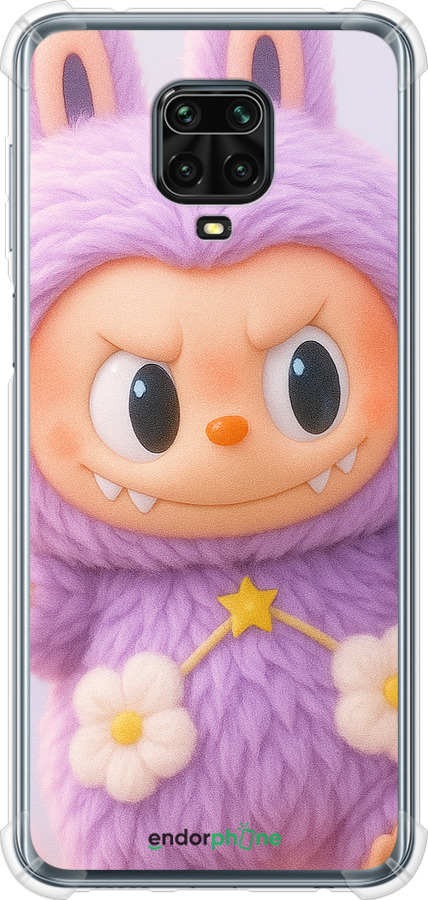 Силіконовий протиударний с посиленими кутами чехол Лабубу для Xiaomi Redmi Note 9 Pro - 6708sp-1911 изображение 