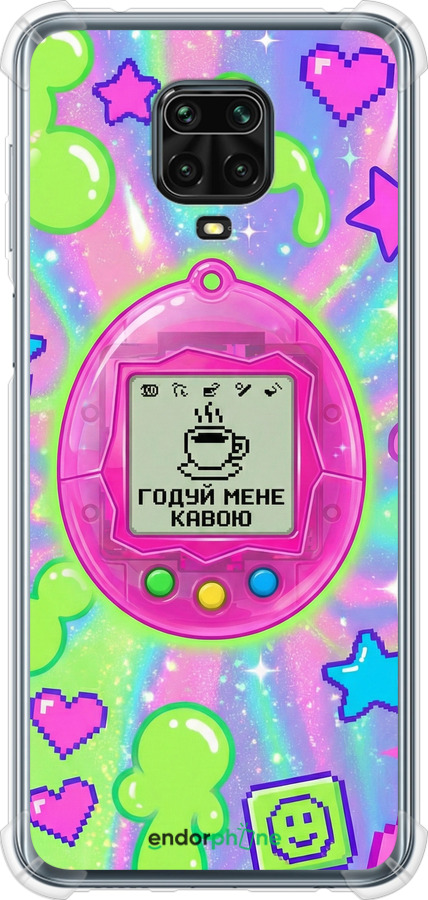 Силикон с усиленными углами чехол Y2K Aesthetic Retro Pet: Годуй мене кавою для Xiaomi Redmi Note 9S - 6784sp-2029 изображение 