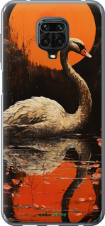 Силиконовый чехол Лебедь для Xiaomi Redmi Note 9S - 5964u-2029 изображение 