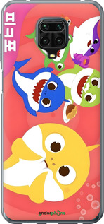 Силиконовый чехол Бейби Шаркс для Xiaomi Redmi Note 9S - 6305u-2029 изображение 