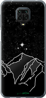 Силиконовый чехол Минималистический горный пейзаж для Xiaomi Redmi Note 9S - 6438u-2029 изображение 