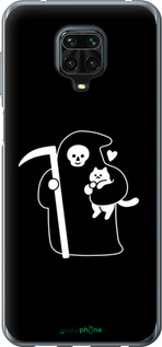 Силіконовий чехол Мінімалістичний арт: смерть та кішка для Xiaomi Redmi Note 9S - 6529u-2029 изображение 