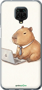 Силиконовый чехол 'Funny Capybara CEO Working' для Xiaomi Redmi Note 9S изображение 1