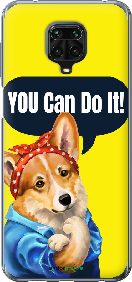 Силіконовий чехол чехол с корги You Can Do It для Xiaomi Redmi Note 9S - 6184u-2029 изображение 