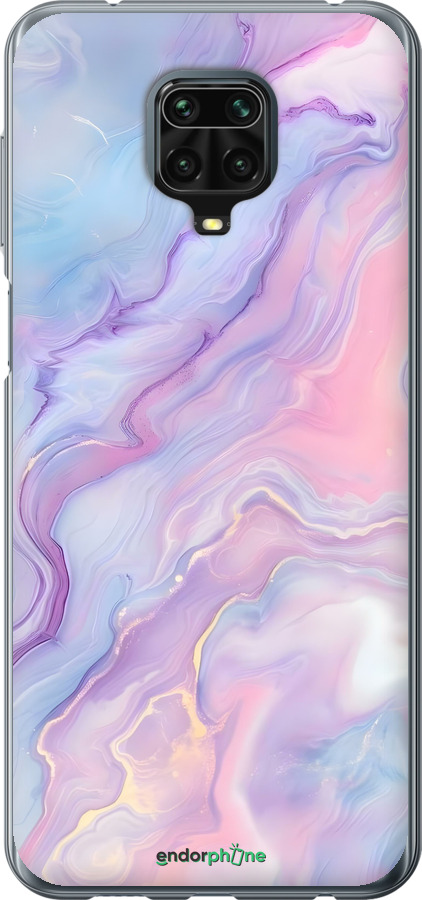 Силиконовый чехол Нежный мрамор для Xiaomi Redmi Note 9S - 6310u-2029 изображение 