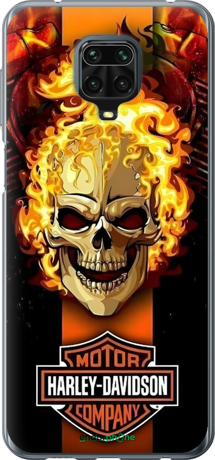 Силиконовый чехол Харлей девидсон для Xiaomi Redmi Note 9S - 6370u-2029 изображение 