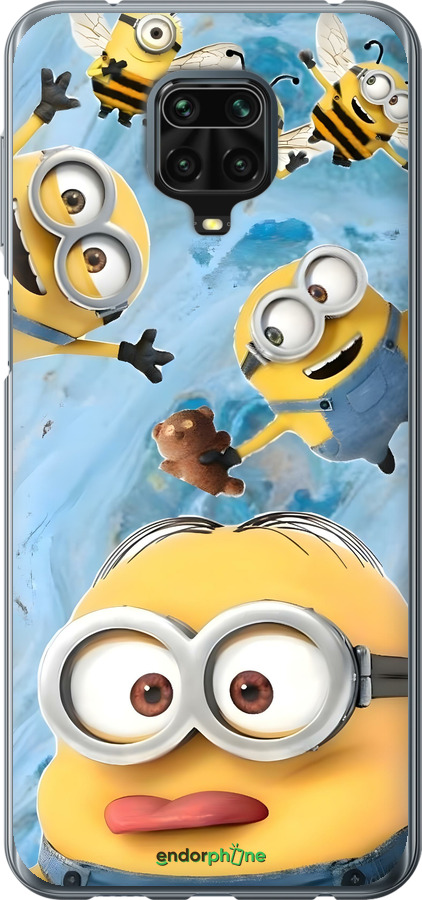 Силиконовый чехол Миньоны для Xiaomi Redmi Note 9S - 6386u-2029 изображение 