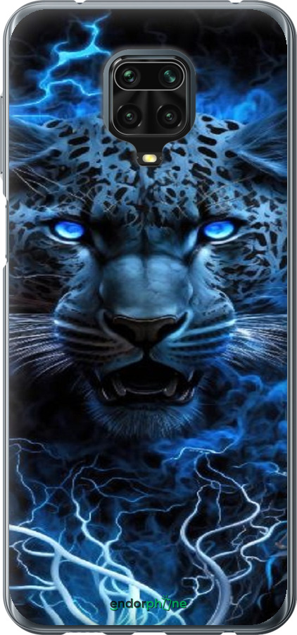 Силиконовый чехол Ледяной леопард для Xiaomi Redmi Note 9S - 6460u-2029 изображение 