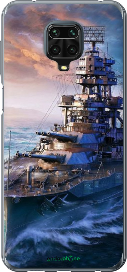Силіконовий чехол Військовий корабель, world of tanks, wargaming для Xiaomi Redmi Note 9S - 6461u-2029 изображение 