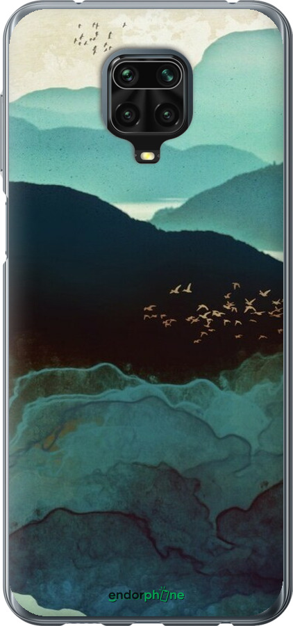 Силіконовий чехол Із зображенням гір Індіго для Xiaomi Redmi Note 9S - 6484u-2029 изображение 