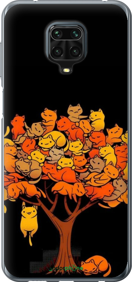 Силиконовый чехол Дерево и котики для Xiaomi Redmi Note 9S - 6516u-2029 изображение 