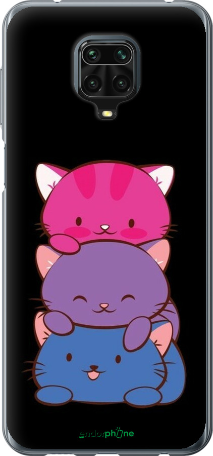 Силиконовый чехол Милые кошки для Xiaomi Redmi Note 9S - 6518u-2029 изображение 