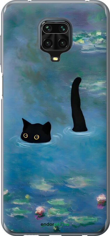 Силиконовый чехол С изображением кота и водяной лилии Monet для Xiaomi Redmi Note 9S - 6519u-2029 изображение 
