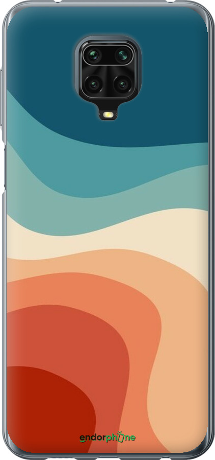 Силіконовий чехол У стилі ретро з хвилями для Xiaomi Redmi Note 9S - 6531u-2029 изображение 