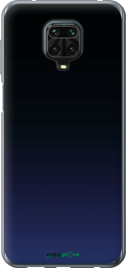 Силиконовый чехол Градиент в тёмно - синем стиле для Xiaomi Redmi Note 9S - 6542u-2029 изображение 