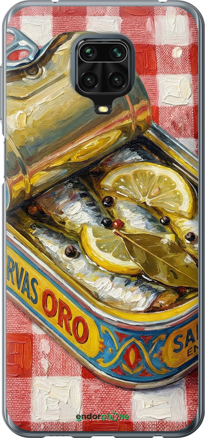 Силиконовый чехол Vintage Sardine Tin Phone для Xiaomi Redmi Note 9S - 6772u-2029 изображение 