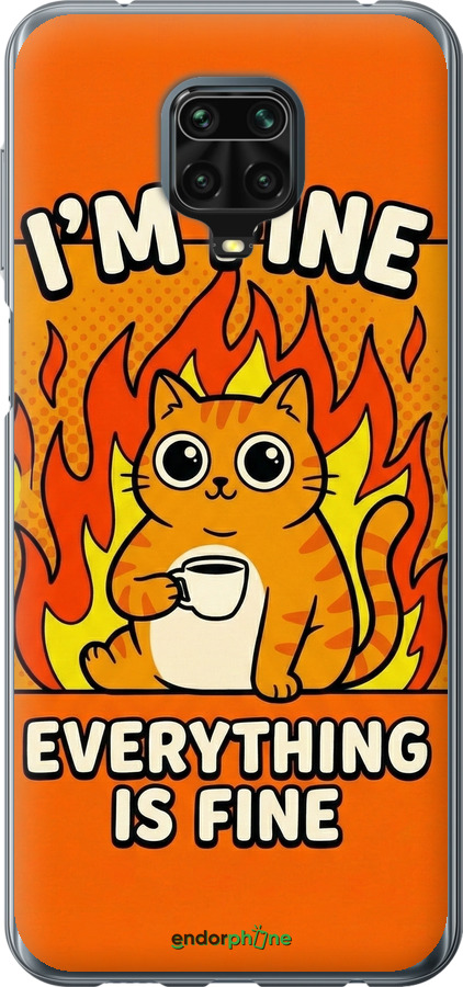 Силиконовый чехол Funny Cat для Xiaomi Redmi Note 9S - 6786u-2029 изображение 