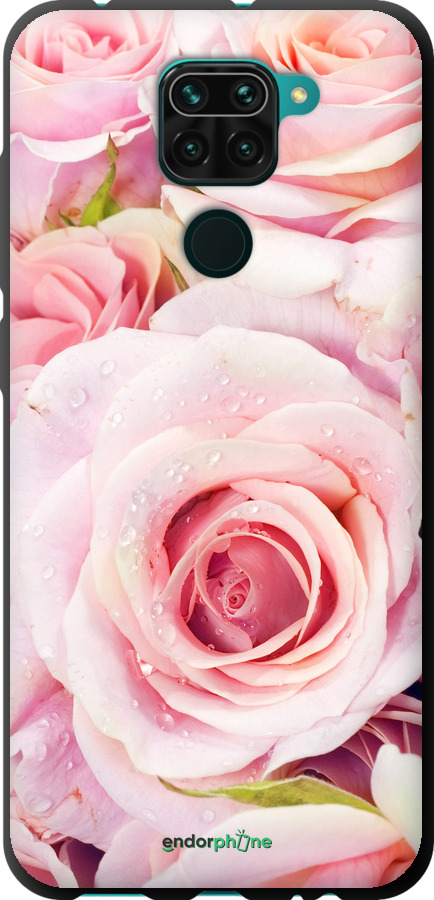 TPU чехол Розы для Xiaomi Redmi Note 9 - 525b-2017 изображение 