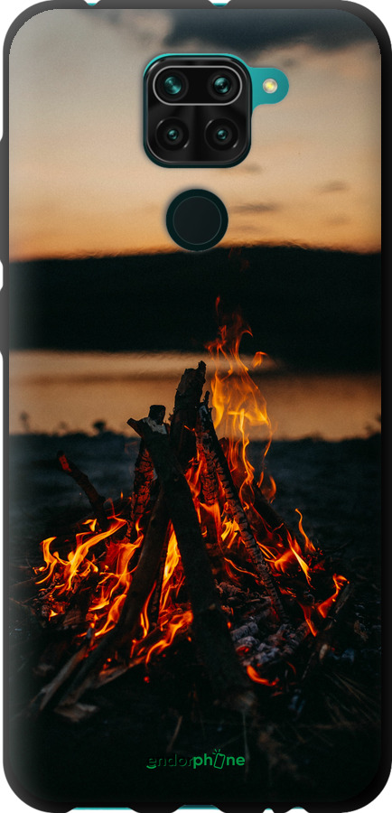 TPU чехол Огонь для Xiaomi Redmi Note 9 - 6021b-2017 изображение 