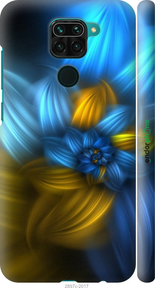

3D пластиковий матовий чохол "Візерунок 46" для Xiaomi Redmi Note 9, Синій
