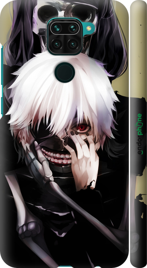 

3D пластиковий матовий чохол "Токійський Гуль" для Xiaomi Redmi Note 9, Чорний