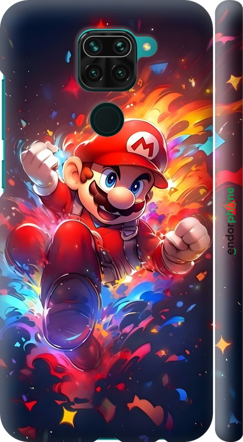 3D пластиковый матовый чехол Супер Марио для Xiaomi Redmi Note 9 - 6342m-2017 изображение 