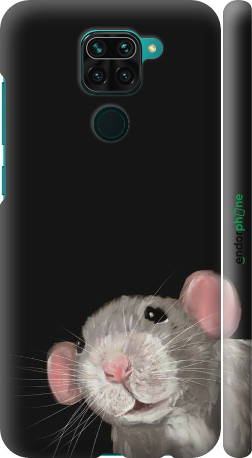3D пластиковий матовий чехол The Peeking Rat для Xiaomi Redmi Note 9 - 6442m-2017 изображение 