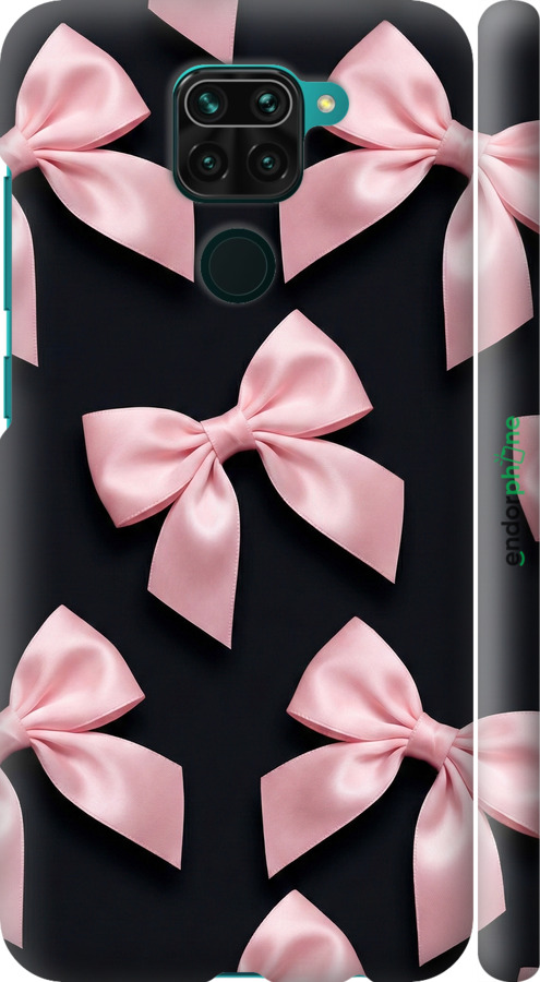 3D пластиковый матовый чехол Coquette Ribbons Dark Coquette для Xiaomi Redmi Note 9 - 6767m-2017 изображение 