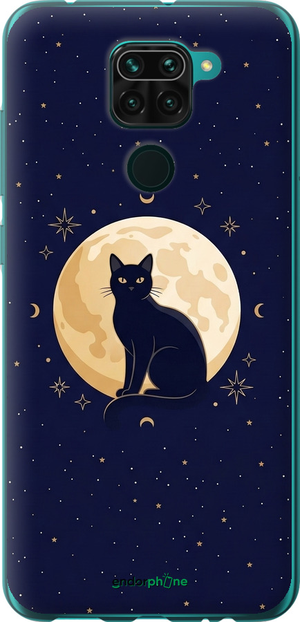 Силиконовый чехол Cute Cat Celestial/Witchy для Xiaomi Redmi Note 9 - 6787u-2017 изображение 