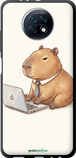 TPU чехол Funny Capybara CEO Working для Xiaomi Redmi Note 9T - 6777b-2261 изображение 
