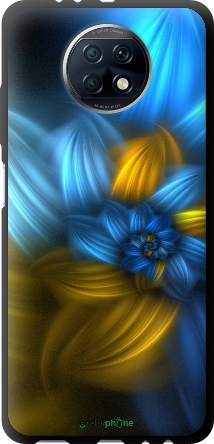 

TPU чорний чохол "Візерунок 46" для Xiaomi Redmi Note 9T, Синій